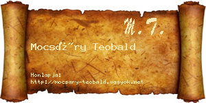 Mocsáry Teobald névjegykártya